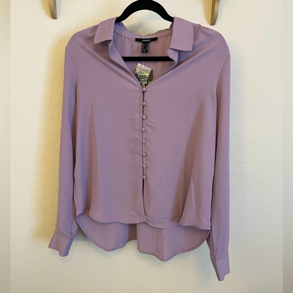 Forever 21 Lavender Long Sleeve Top